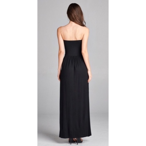 NEW Black Strapless maxi dress - Picture 4 of 5